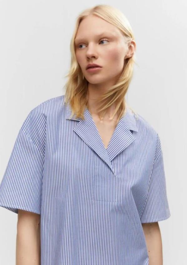 Mango Short Sleeve Striped Shirt, £19.99